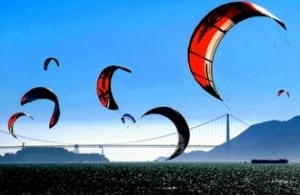 Kite Surfers on the Bay-445-1
